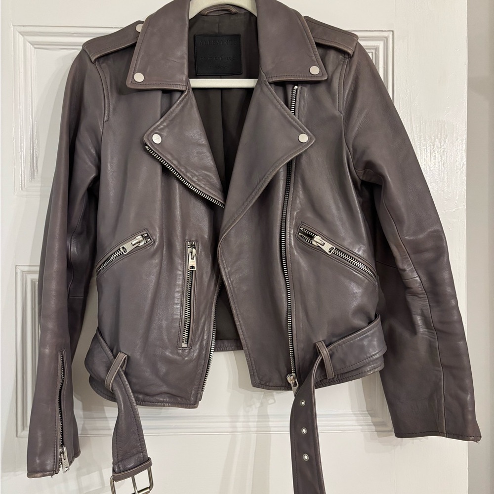 All Saints Women's Leather Biker Jacket